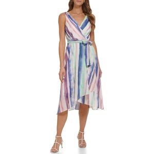 EUC DKNY Watercolor Stripes Dress, size 4.